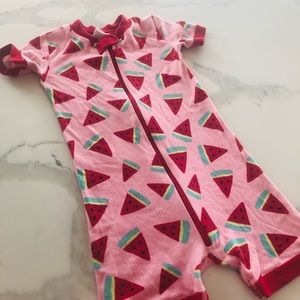 Organic cotton romper 3T Hanna Anderson summer BBQ romper
